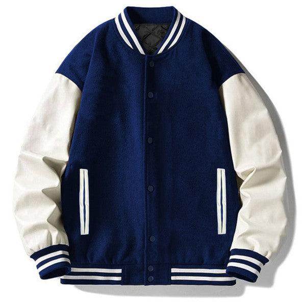 Men's Two Tone Letterman Jackets - VacationGrabs