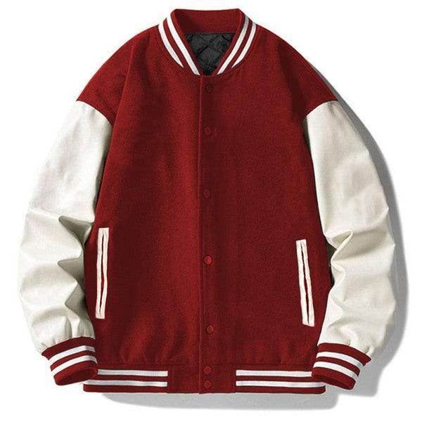 Men's Two Tone Letterman Jackets - VacationGrabs