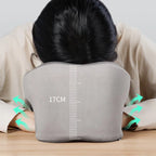 Gray memory foam travel pillow for neck support during travel