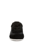black microfiber mesh sneakers for men, versatile daily wear