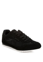 black Rag Company microfiber mesh sneakers for men, casual wear