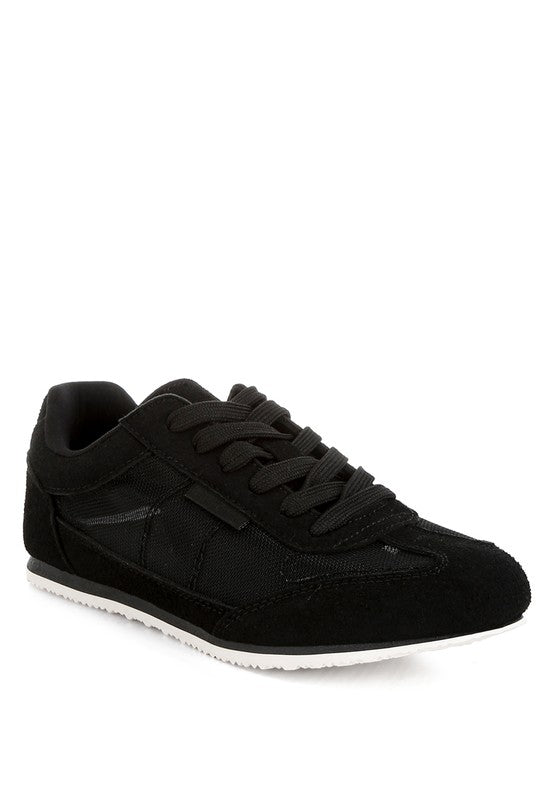 black Rag Company microfiber mesh sneakers for men, casual wear