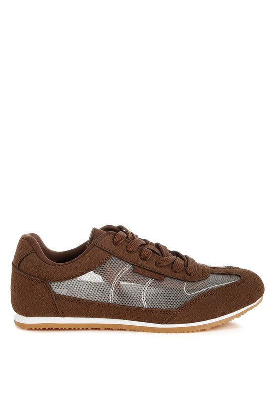 Rag Company microfiber mesh sneakers for men in brown for casual wear