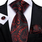 Men Necktie Teal Blue Paisley Designer Silk Wedding Tie - VacationGrabs