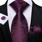 Men Necktie Teal Blue Paisley Designer Silk Wedding Tie - VacationGrabs