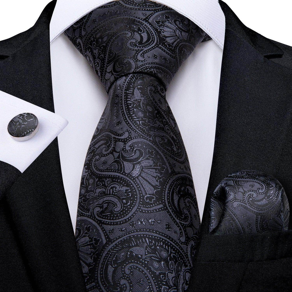 Men Necktie Teal Blue Paisley Designer Silk Wedding Tie - VacationGrabs