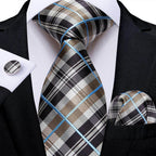 Men Necktie Teal Blue Paisley Designer Silk Wedding Tie - VacationGrabs