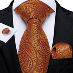 Men Necktie Teal Blue Paisley Designer Silk Wedding Tie - VacationGrabs