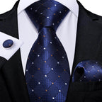Men Necktie Teal Blue Paisley Designer Silk Wedding Tie - VacationGrabs
