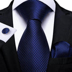 Men Necktie Teal Blue Paisley Designer Silk Wedding Tie - VacationGrabs