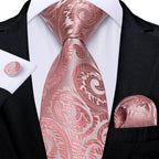 Men Necktie Teal Blue Paisley Designer Silk Wedding Tie - VacationGrabs