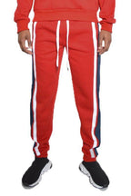 Men's 3 Stripe Color Block Sweat Pants - VacationGrabs