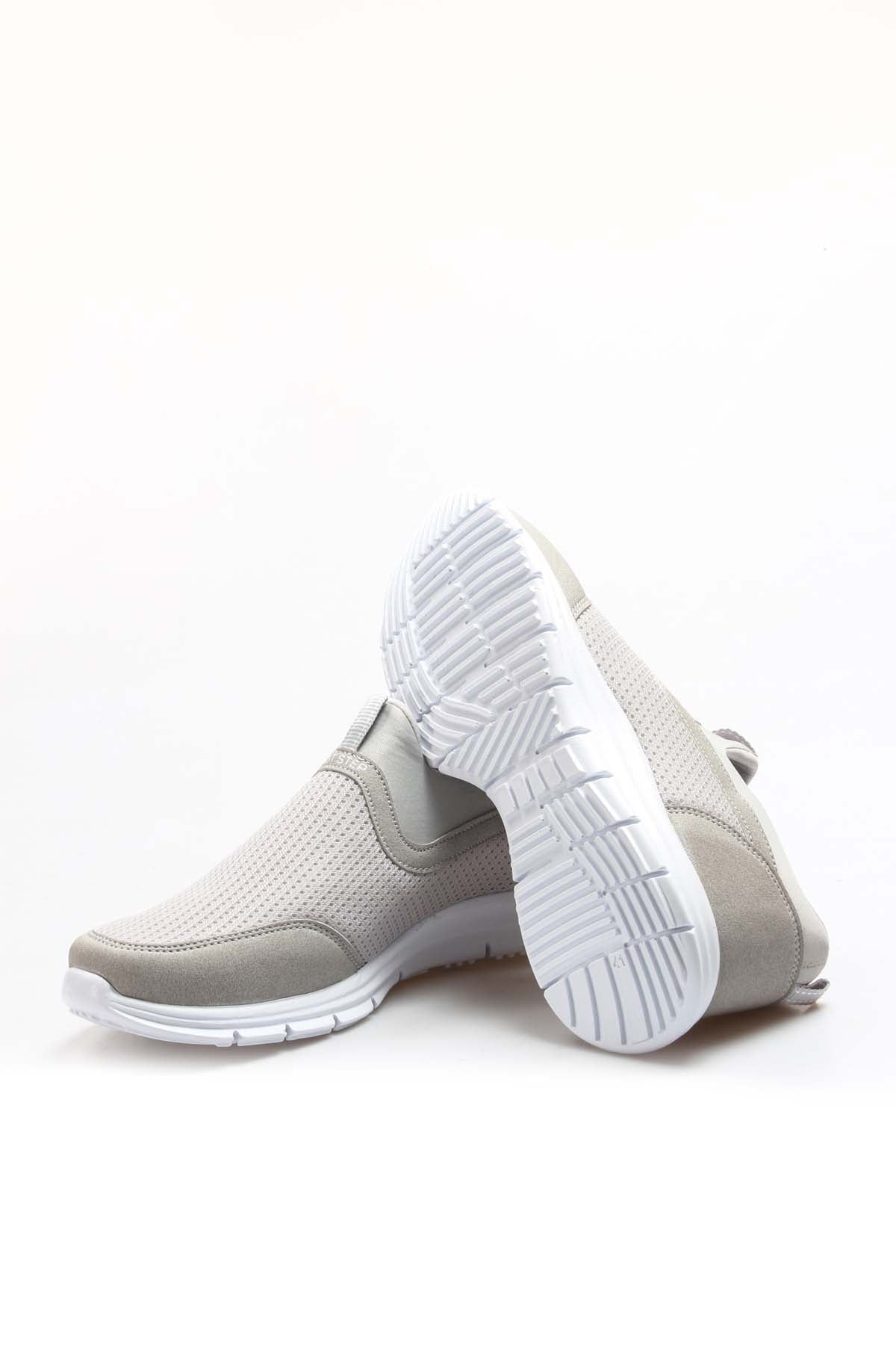Men's Beige Slip-On Athletic Shoes – close up view