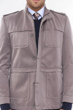 Men's Beige Trench Coat by Wessi – detail view