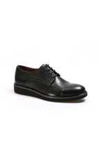 Men's Black Leather Derby Shoes with Sleek Design – side view