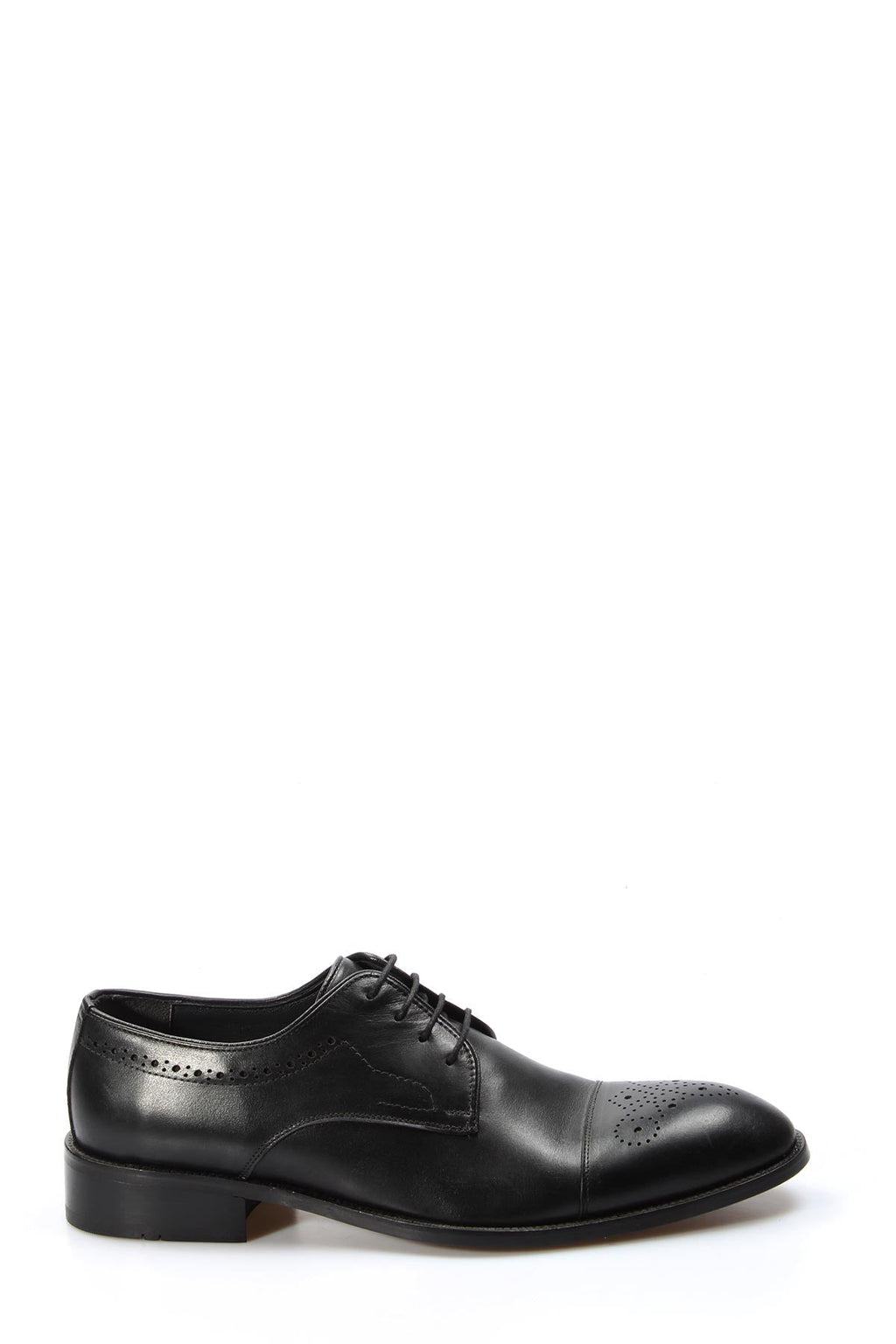 Men's Black Leather Oxford Dress Shoes – detail view
