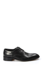 Men's Black Leather Oxford Dress Shoes – detail view