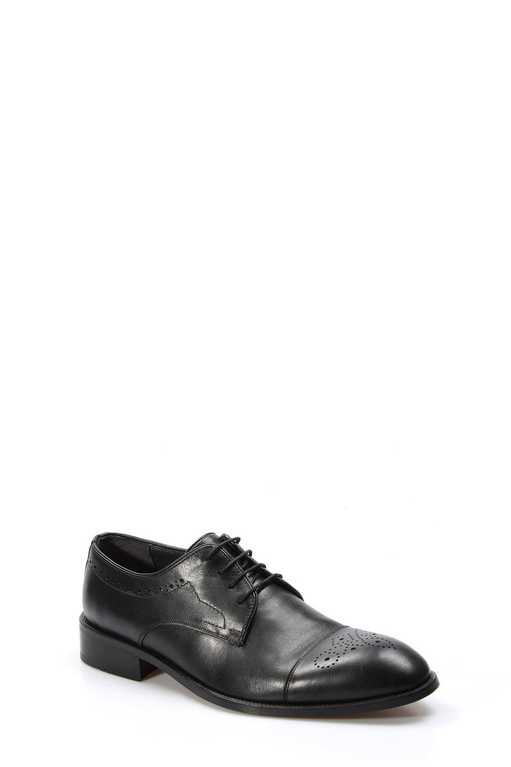 Men's Black Leather Oxford Dress Shoes – styled view