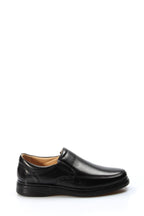 Men's Black Orthopedic Leather Loafers – detail view