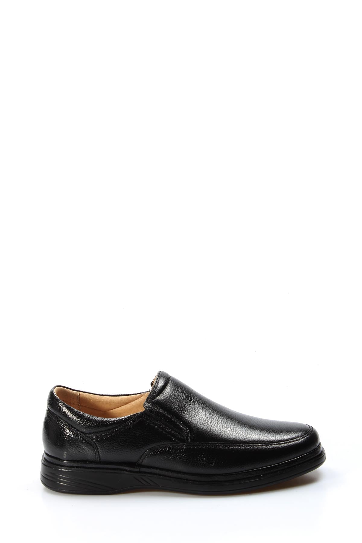 Men's Black Orthopedic Leather Loafers – detail view