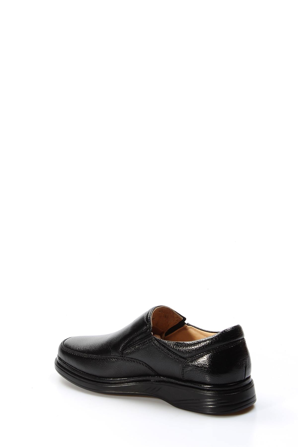 Men's Black Orthopedic Leather Loafers – side view