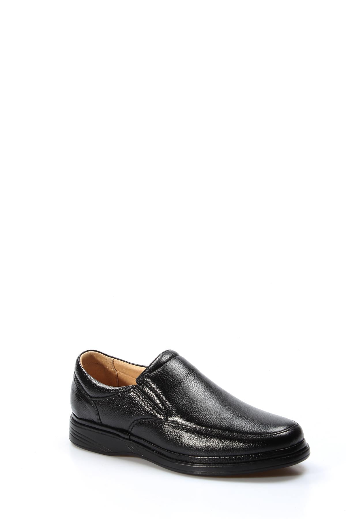 Men's Black Orthopedic Leather Loafers – styled view