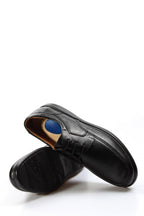 Men's Black Pebbled Leather Lace-Up Shoes – styled view