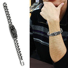 Men's Jewelry - Bracelets Men's Bracelets - TK436 - High polished (no plating) Stainless Steel Bracelet with No Stone