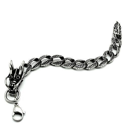 Men's Jewelry - Bracelets Men's Bracelets - TK441 - High polished (no plating) Stainless Steel Bracelet with No Stone