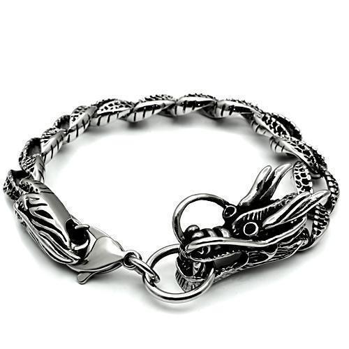Men's Jewelry - Bracelets Men's Bracelets - TK441 - High polished (no plating) Stainless Steel Bracelet with No Stone