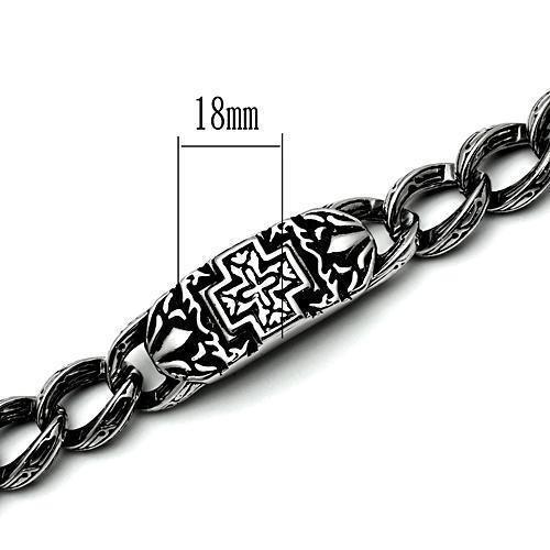 Men's Jewelry - Bracelets Men's Bracelets - TK443 - High polished (no plating) Stainless Steel Bracelet with No Stone