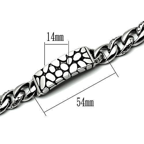Men's Jewelry - Bracelets Men's Bracelets - TK449 - High polished (no plating) Stainless Steel Bracelet with No Stone