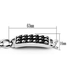 Men's Jewelry - Bracelets Men's Bracelets - TK573 - High polished (no plating) Stainless Steel Bracelet with No Stone