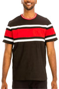Men's Cotton Three Stripe T-Shirt 2XL 3XL - VacationGrabs