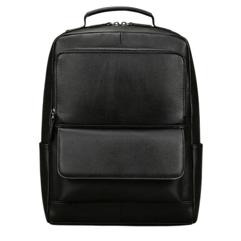 Men’s Crazy Horse Leather Backpack 15.6" Laptop School Bag
