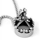 Men's crown pendant necklace with intricate design and durable chain for a stylish look