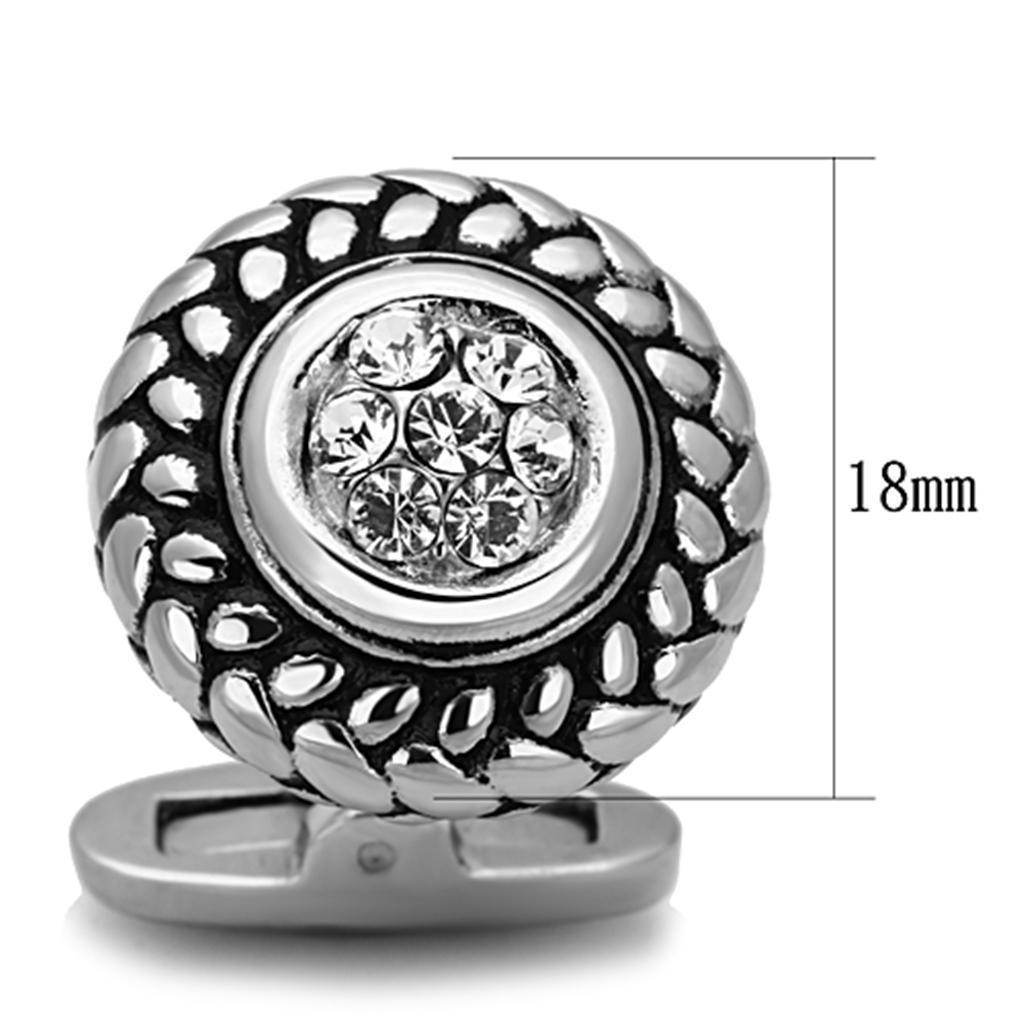 Men's Cufflinks - TK1261 - High polished (no plating) - VacationGrabs