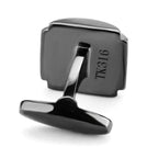 Men's Cufflinks - TK3290 - IP Light Black (IP Gun) - VacationGrabs