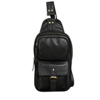 Bolso de Pecho de Cuero para Hombre, Bandolera Cruzada de Gran Capacidad