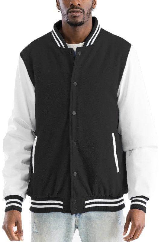 Men's Letterman Jackets 8 Color Options - VacationGrabs