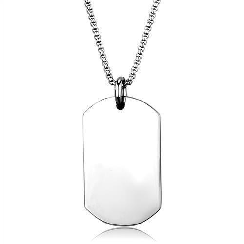 Men's Jewelry - Necklaces Men's Necklaces - TK1995 - High polished (no plating) Stainless Steel Necklace with No Stone