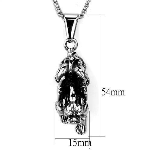 Men's Jewelry - Necklaces Men's Necklaces - TK1998 - High polished (no plating) Stainless Steel Necklace with No Stone