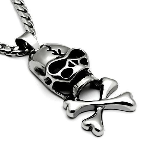 Men's Jewelry - Necklaces Men's Necklaces - TK457 - High polished (no plating) Stainless Steel Necklace with No Stone