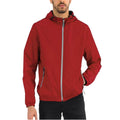 Men's Red Black Trim White Reflective Zipper Windbreaker - VacationGrabs