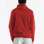 Men's Red Black Trim White Reflective Zipper Windbreaker - VacationGrabs