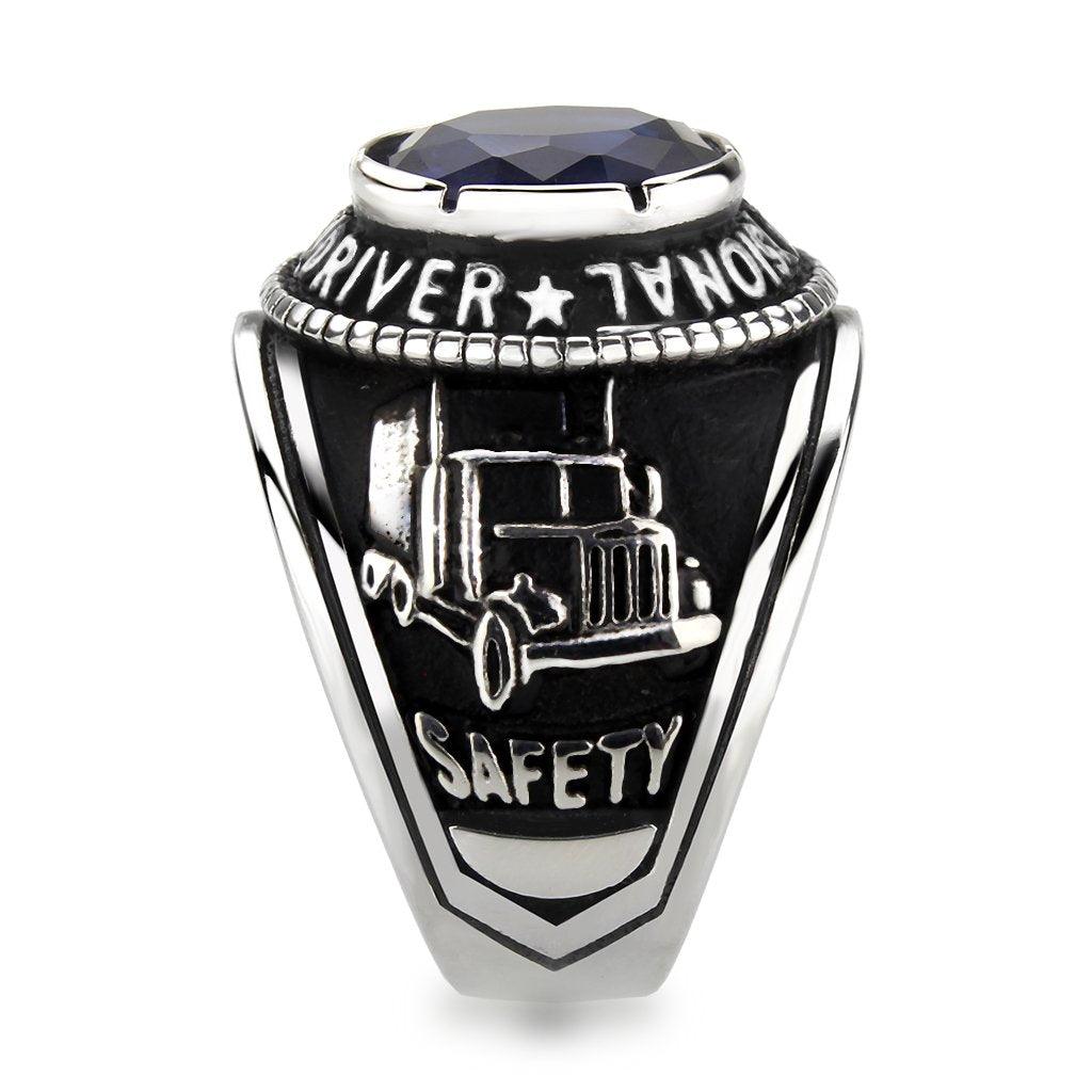 Men's Jewelry - Rings Men's Rings - TK30320 - Trucker Ring in Montana Blue