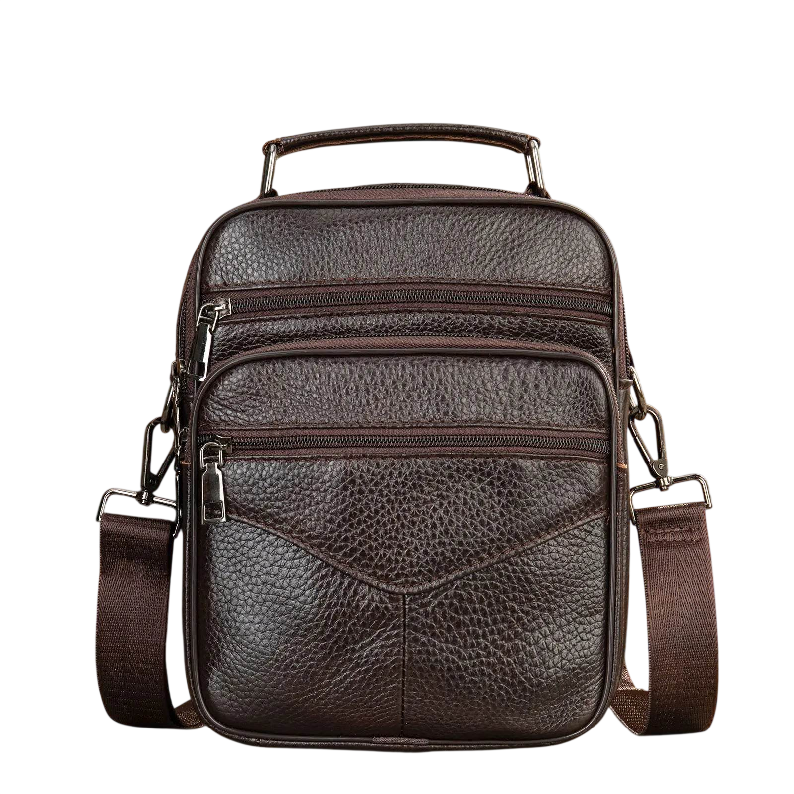 Men’s Small Crossbody Bag Genuine Leather Mobile Phone
