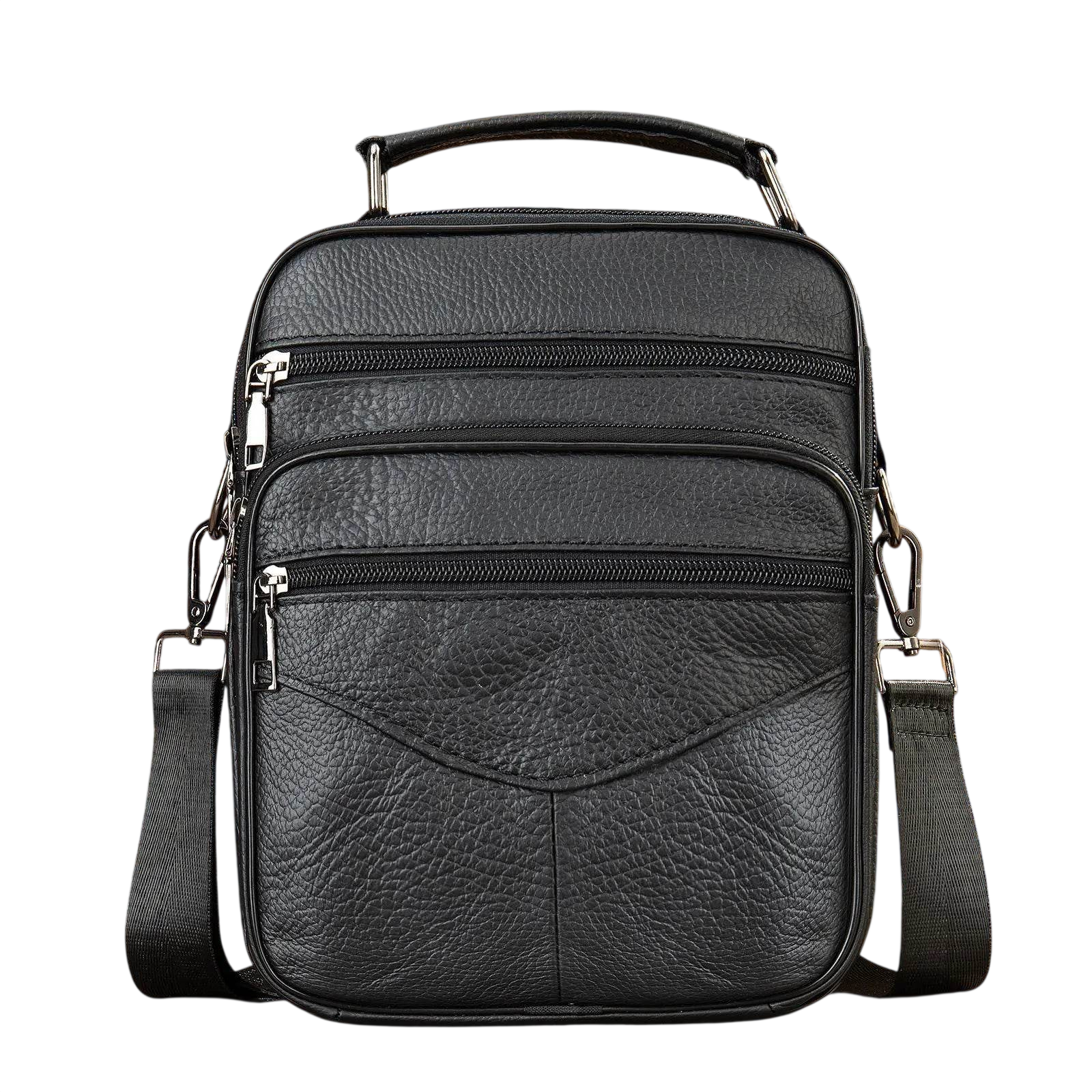 Men’s Small Crossbody Bag Genuine Leather Mobile Phone