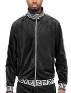 Men's Two Tone Velour Track Jackets - VacationGrabs