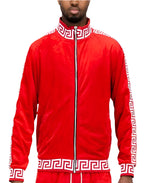 Men's Two Tone Velour Track Jackets - VacationGrabs